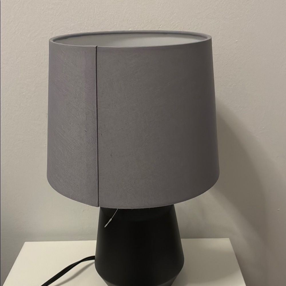 Manon Baptiste Gray and Black Accent Decor Lamp